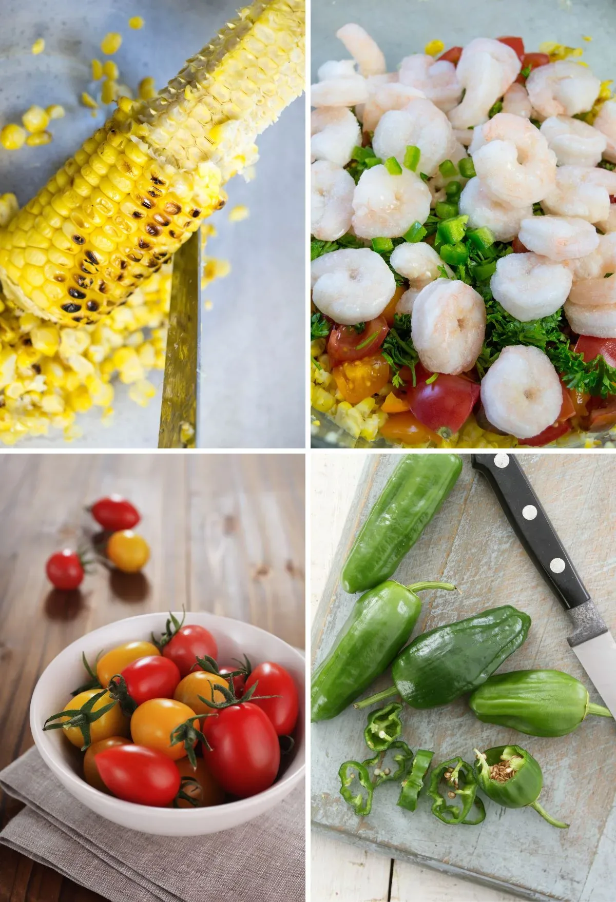 A collage of food.