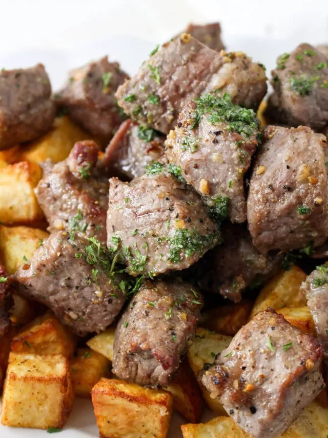 BLACKSTONE AIR FRYER STEAK BITES AND POTATOES STORY